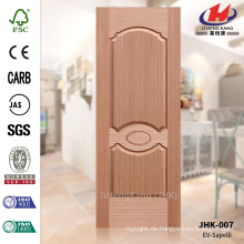 JHK-007 Bau-Projekt Hohe Qualität Deep Slot Nice Sapele Holzfurnier HDF Tür-Haut mit niedrigem Preis